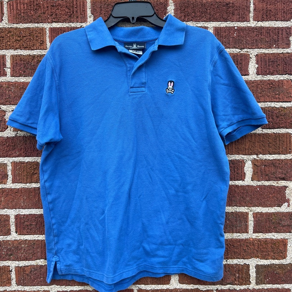 Psycho Bunny Men’s Blue Short Sleeve Polo Shirt Top Size Large 6